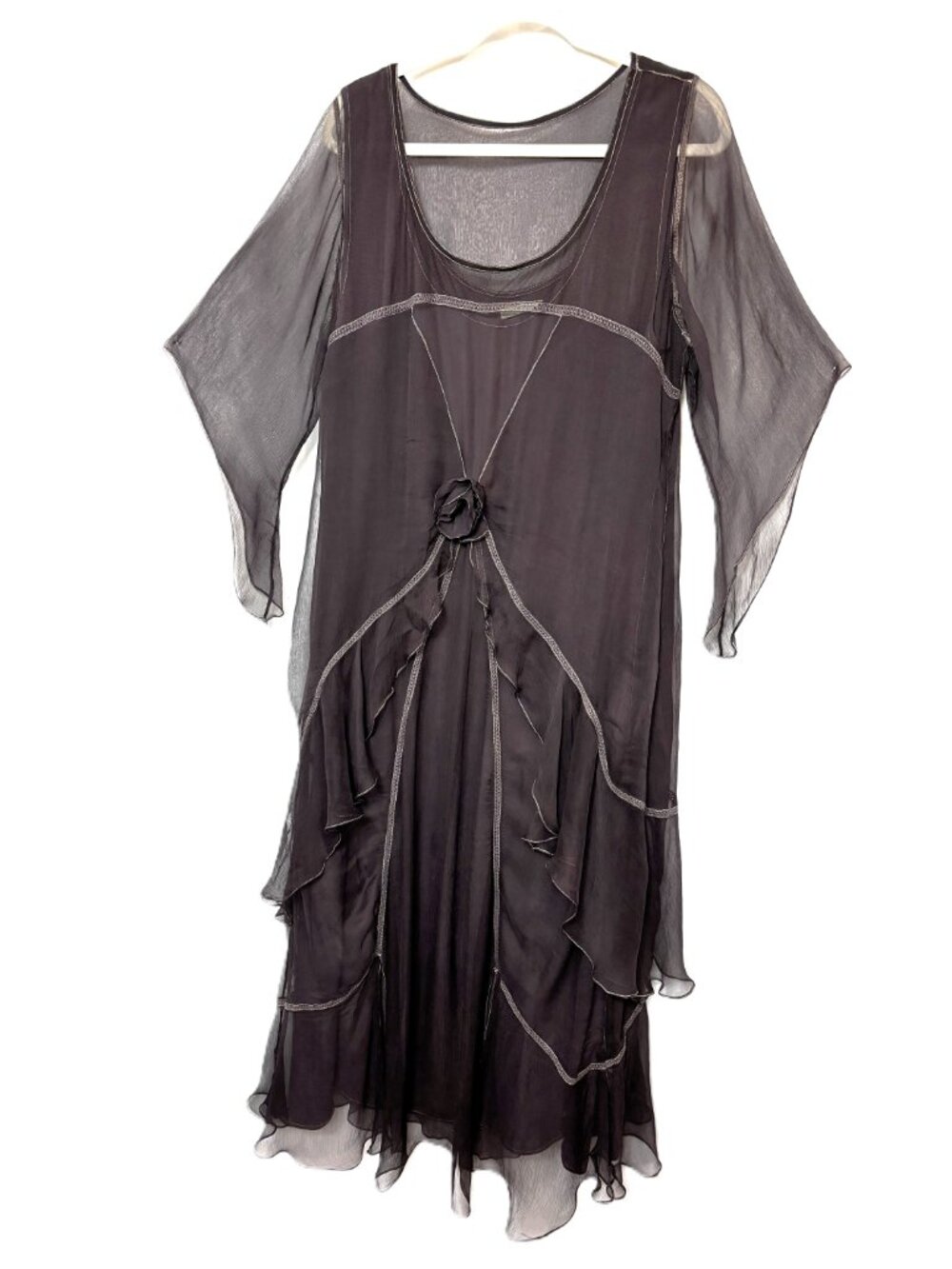 VTG Nataya Bridgerton Daisy Buchanan Style Edwardian Romantic Dress Sz XL - Picture 3 of 15